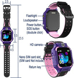 Kinder Spiel Smartwatch Telefon, Kind Armbanduhr Touchscreen Uhr mit Anruf Taschenrechner Taschenlampe Schrittzähler SOS Wecker Kamera, Geschenk für Jungen Mädchen Studenten (Rosa)