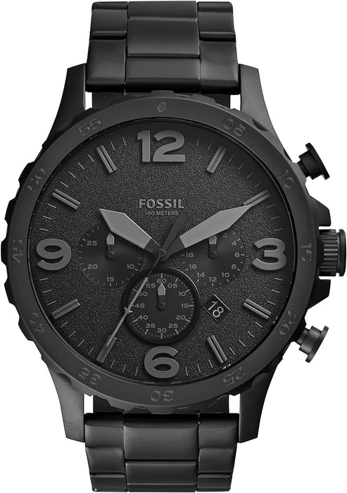Fossil Herrenuhr Nate – Chronograph Edelstahlarmband