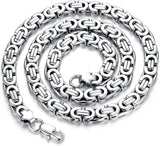 JewelryWe Herren Kette Edelstahl Silber Panzerkette