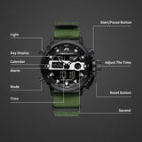 Megalith Taktische Herrenuhr – Outdoor Uhr mit Chronograph & LED Display