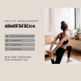 XCOAST Wellenoptik Smartuhr – 1,3" AMOLED, Wasserdicht, Puls, Blutsauerstoff, 7 Tage Akku