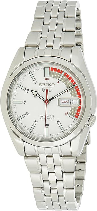 Seiko Herren Automatik Edelstahl Uhr Weiß