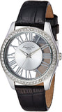 Kenneth Cole Damen-Uhr Lederarmband Silberfarbenes Zifferblatt