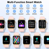 GloryFit Damen Smartuhr mit Telefonfunktion & Fitness Tracker Rosegold