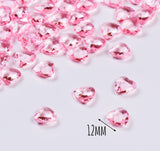 Sweelov Blaue Diamant Herzen Deko - 500 Stück, 12mm, Tischdeko Hochzeit