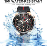 [Brand Name - Model Name] Herren Sportuhr Chronograph Quarz mit Silikonarmband