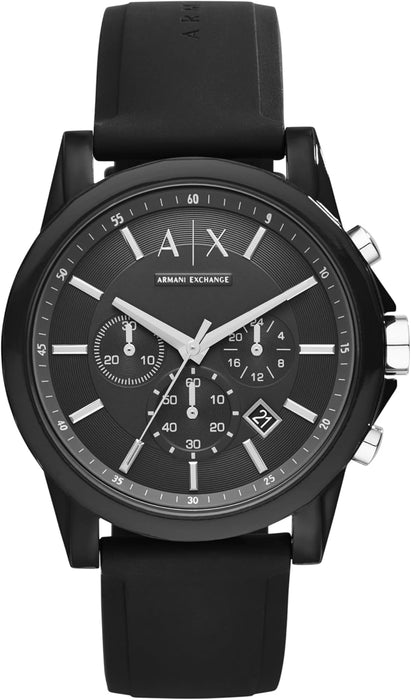 Armani Exchange Herrenuhr Quarz Chronograph Schwarz