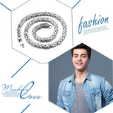 [Brand Name] Herren Kette Edelstahl Panzerkette Königskette Silber - Massive Edelstahlkette