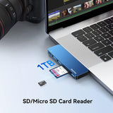 USB-C-Hub-Adapter für MacBook Pro 14/16 Zoll 2022, MacBook Pro-Adapter MultiportMac USB-C-Dongle mit Thunderbolt 3, USB3.0 * 3, SD/TF-Kartenleser, MacBook Pro-Zubehör für MacBook Pro Air 2022–2018