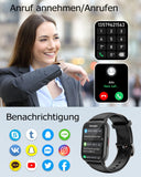[Brand] Sportuhr Damen Herren – Smartuhr mit Anruf Funktion & Fitness Tracker