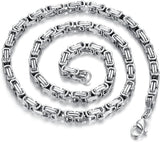 [Brand Name] Herren Kette Edelstahl Panzerkette Königskette Silber - Massive Edelstahlkette