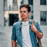 [Brand Name] Herren Kette Edelstahl Panzerkette Königskette Silber - Massive Edelstahlkette