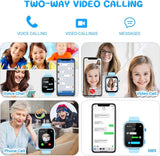 OKYUK T45 Kinder Smartuhr mit 4G, GPS & SOS – Blau