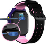 Kinder Spiel Smartwatch Telefon, Kind Armbanduhr Touchscreen Uhr mit Anruf Taschenrechner Taschenlampe Schrittzähler SOS Wecker Kamera, Geschenk für Jungen Mädchen Studenten (Rosa)