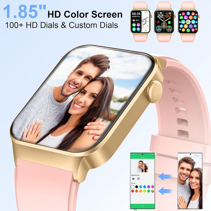 GloryFit Damen Smartuhr Rosegold – Fitness-Tracker