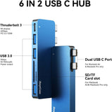 USB-C-Hub-Adapter für MacBook Pro 14/16 Zoll 2022, MacBook Pro-Adapter MultiportMac USB-C-Dongle mit Thunderbolt 3, USB3.0 * 3, SD/TF-Kartenleser, MacBook Pro-Zubehör für MacBook Pro Air 2022–2018