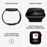Apple Watch Series 10 (GPS 46 mm) – Smartuhr mit Silbergehäuse & Denim Sportarmband