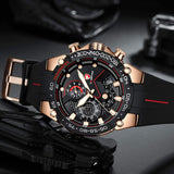 [Brand Name - Model Name] Herren Sportuhr Chronograph Quarz mit Silikonarmband