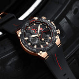 [Brand Name - Model Name] Herren Sportuhr Chronograph Quarz mit Silikonarmband