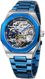 [Brand] Mechanische Uhr Herren - Blaues Zifferblatt