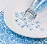 Sweelov Blaue Diamant Herzen Deko - 500 Stück, 12mm, Tischdeko Hochzeit