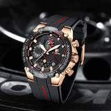 [Brand Name - Model Name] Herren Sportuhr Chronograph Quarz mit Silikonarmband