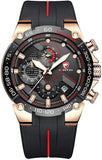 [Brand Name - Model Name] Herren Sportuhr Chronograph Quarz mit Silikonarmband