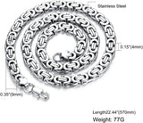 [Brand Name] Herren Kette Edelstahl Panzerkette Königskette Silber - Massive Edelstahlkette