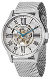 Stuhrling Original Herrenuhr Atrium Elite Automatik Skelett Edelstahl Meshband