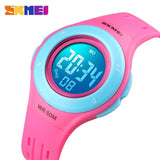 Kinderuhr Digital pink - LED Licht, Wecker & Chronograph für Kinder
