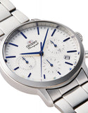 Orient RA-KV0302S10B Herren Chronograph Uhr – 42mm Edelstahl Silber