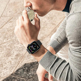 Higgs Edelstahl Uhrenarmband Kompatibel mit Apple Watch Serie 1-11 – Magnetisches Armband Schwarz