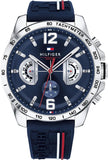Tommy Hilfiger Herrenuhr blau mit Datumsfunktion