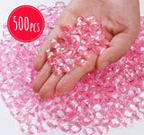 Sweelov Blaue Diamant Herzen Deko - 500 Stück, 12mm, Tischdeko Hochzeit