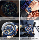 Reward Herren Sportuhr mit Chronograph – Quarzwerk & Silikonarmband