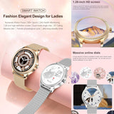 MYSHUN Damen Smartuhr mit Telefonfunktion, 100+ Sportmodi & AMOLED Display