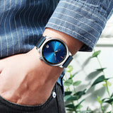 Herrenuhr Edelstahl Mesh Schwarz – Minimalistisches Design für jeden Anlass