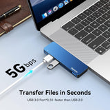 USB-C-Hub-Adapter für MacBook Pro 14/16 Zoll 2022, MacBook Pro-Adapter MultiportMac USB-C-Dongle mit Thunderbolt 3, USB3.0 * 3, SD/TF-Kartenleser, MacBook Pro-Zubehör für MacBook Pro Air 2022–2018