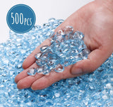 Sweelov Blaue Diamant Herzen Deko - 500 Stück, 12mm, Tischdeko Hochzeit