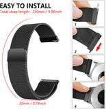 Beifon Edelstahl Mesh Uhrenarmband 20mm/22mm Gold/Silber/Schwarz