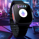 Smartwatch Damen Herren mit Telefonfunktion 1.83 Zoll Touchscreen Fitnessuhr Wasserdicht Mit Schrittzähler Pulsmesser Schlafmonitor Sportmodi Armbanduhr für Android Schwarz