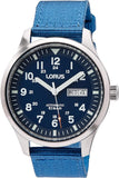 Lorus Herrenuhr Automatik Blau - Klassische Edelstahl Uhr für Herren
