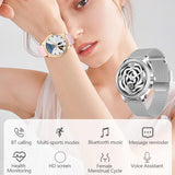 MYSHUN Damen Smartuhr mit Telefonfunktion, 100+ Sportmodi & AMOLED Display