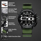 Megalith Taktische Herrenuhr – Outdoor Uhr mit Chronograph & LED Display