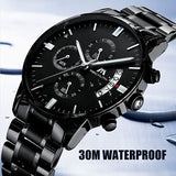 Megalith Herren Militär Chronograph Uhr – Wasserdicht & Elegant