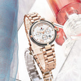 [Brand Name] Damen Sportuhr Chronograph Quarz Edelstahl Wasserdicht mit Kalender