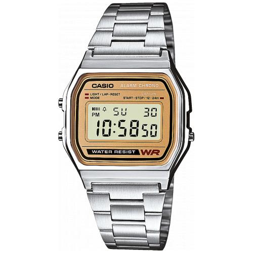 CASIO Retro Digitaluhr Silberfarbenes Vintage Design
