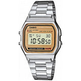 CASIO Retro Digitaluhr Silberfarbenes Vintage Design
