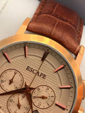 ESCAPE EC1086-201 Herrenuhr: Elegantes Lederarmband & Zuverlässigkeit