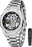 Luxus Herrenuhr – Achteckiges Skelett-Design mit Automatikwerk
